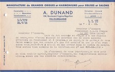 69 VILLEURBANNE facteur DUNAND