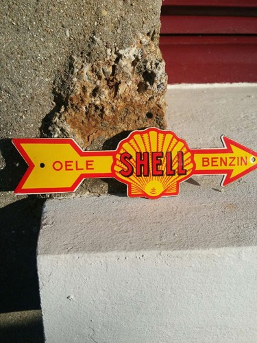 Plaque émaillée garage shell - émaillée,