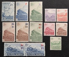 TRÈS BEL ET RARE ENSEMBLE DE TIMBRES DE FRANCE COLIS POSTAUX SNCF NEUFS**