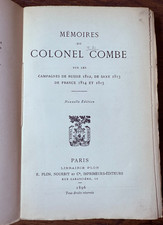 MEMOIRES DU COLONEL COMBE - Campagnes de Russie, Saxe, France - 1er Empire