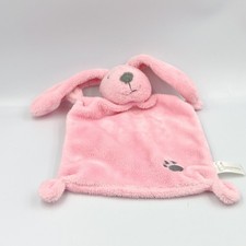 Doudou plat lapin rose empreinte NICOTOY - 32727