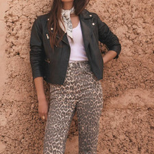 Blouson cuir femme noir motard