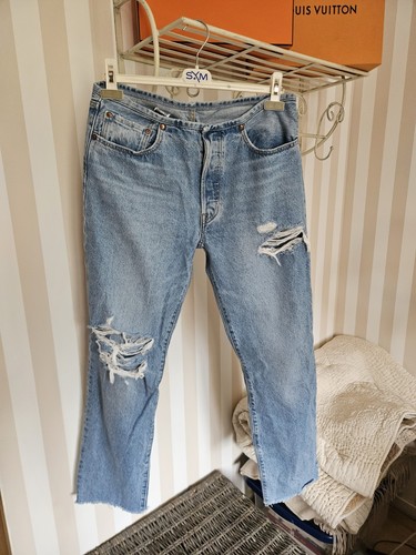 Jean 501 troué - bleu, clair