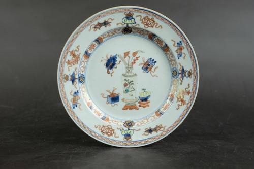 Assiette famille rose - assiette,