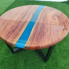 36 " Rond Résine Époxy Centre Table Top , Bureau Meubles en Bois