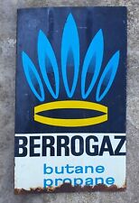 Plaque Double Face BERROGAZ Butane Propane - Années '60