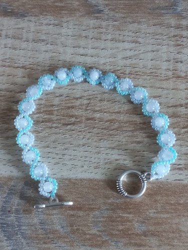 Bracelet miyuki aigue marine