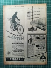 1253 belle Publicité circa 1960 automobile cyclomoteur Lutin Terrot