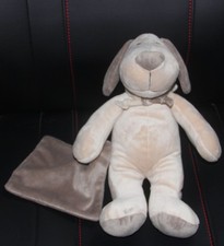 doudou chien beige gris mouchoir la galleria état neuf