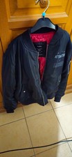 Veste Bombers / Blouson Noir Rouge Femme Bershka Taille M