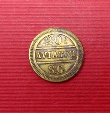 joli JETON piece de necessité 20 ctms , aviator - sg , a voir , a identifier