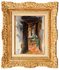 ALBERT FEUILLASTRE (1896 - 1976 ) BELLE SCENE D'INTERIEUR SIGNEE (56)