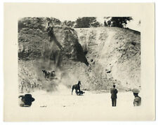 Photo tirage c.1930 - course de chevaux - Chutes cheval - concours curiosité