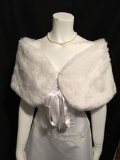 Ivory Faux Mink Fur Stole