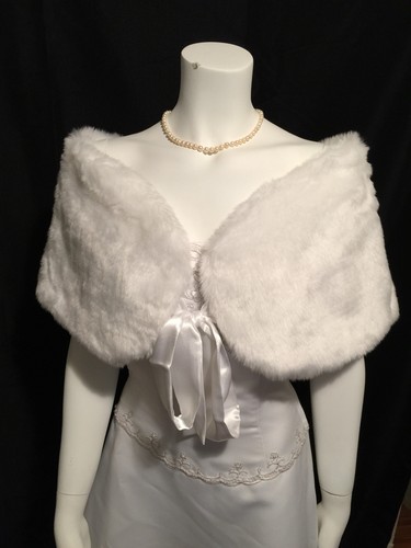 Ivory faux mink - mink, stole