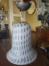 Suspension Année 70 Peill & Putzler Design Germany Pate De Verre Gris Argenté