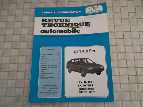 Revue technique citroen 16 - bx,
