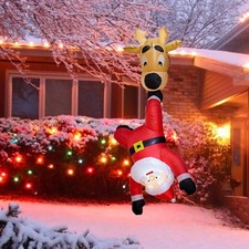 Père Noël renne gonflable de