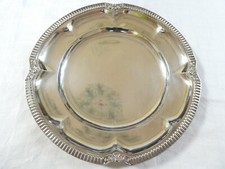 Grand plat circulaire métal argenté Wiskemann