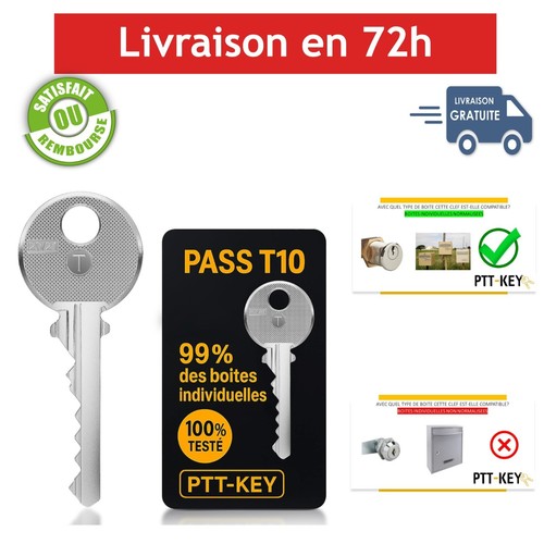 Clé pass ptt t10 - clé,