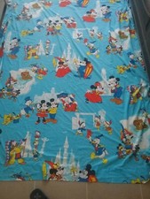 Drap Plat Vintage Mickey et ses amis  disney flat sheet , NO CTI 245 cm X 150 cm