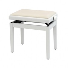 Banc De Piano Blanc Mat Avec