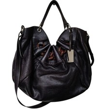 Sac à bandoulière FURLA demi-lune en cuir noir