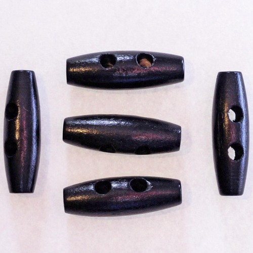 Bouton buchette bois noir - bois,