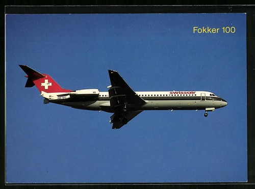Avion fokker 100 swissair - fokker,