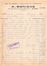 1927 DEPOT DE FABRIQUES DE