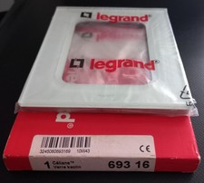 Plaque Verre 12  x14 cm Kaolin Céliane 693 16 Collection Matières Legrand