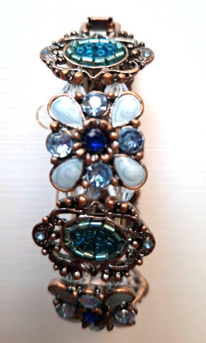Bracelet panneaux argenté