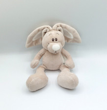 Doudou peluche lapin beige