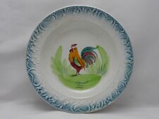 ANCIEN PLAT AU COQ FAIENCE ST