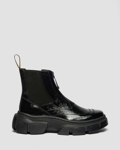 Bottes chelsea cuir verni - chelsea, en