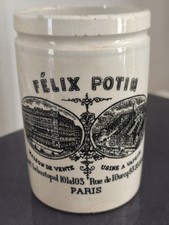 Ancien Pot A Confiture Publicitaire Félix Potain - Marquage Noir