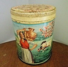 Ancienne boite métal publicitaire caramels Isicrem Ets A. Galliot d'isigny