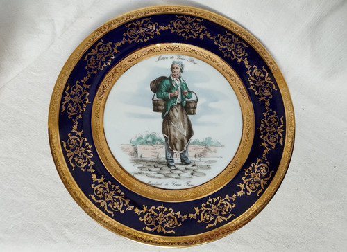 Ancienne assiette plat - ancienne,