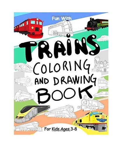 Trains coloring and drawing - and,