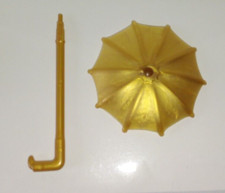 Playmobil - Pièces détachées - 1 parapluie doré  custom - Neuf -