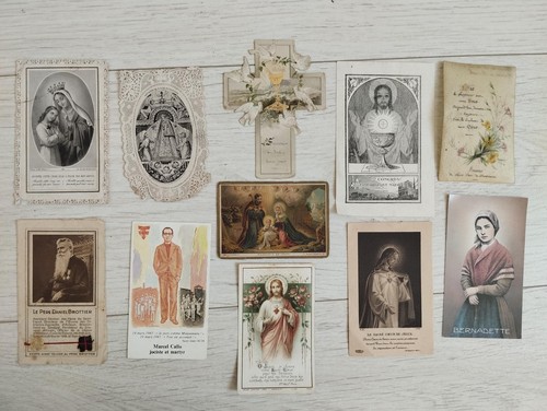 Lot images pieuses anciennes - , /
