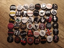 Pack Lot Badge Pin Button Symbole Hard Rock Grunge Heavy Death Metal  *48