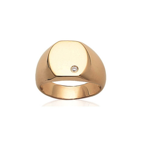 Bague chevalière cristal - chevalière,