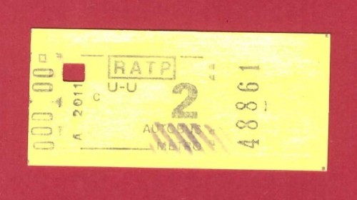 Ancien ticket métro - ancien,