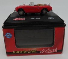 MICRO METAL DIE CAST SCHUCO MG MGB CABRIO CABRIOLET ROUGE 1/72 IN BOX #3316159