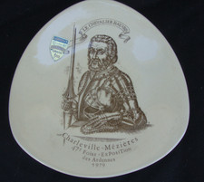 assiette Charleville Mézières foire exposition 1979 , BAYARD , LONGWY grand feu