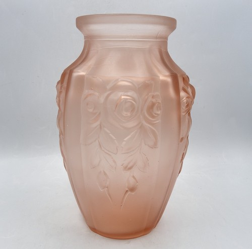 Vase verre moulé dépoli - vase,