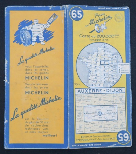 Carte michelin auxerre - carte, n°65