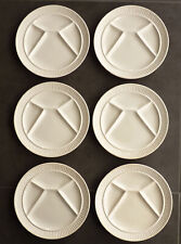 6 Assiettes à compartiment, à fondue en faïence de Sarreguemines DV