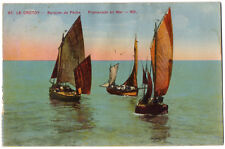 CPA 80 - LE CROTOY (Somme) - 67. Barques de Pêche. Promenade en Mer - ND